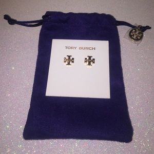 Tory Burch Logo Stud Earrings